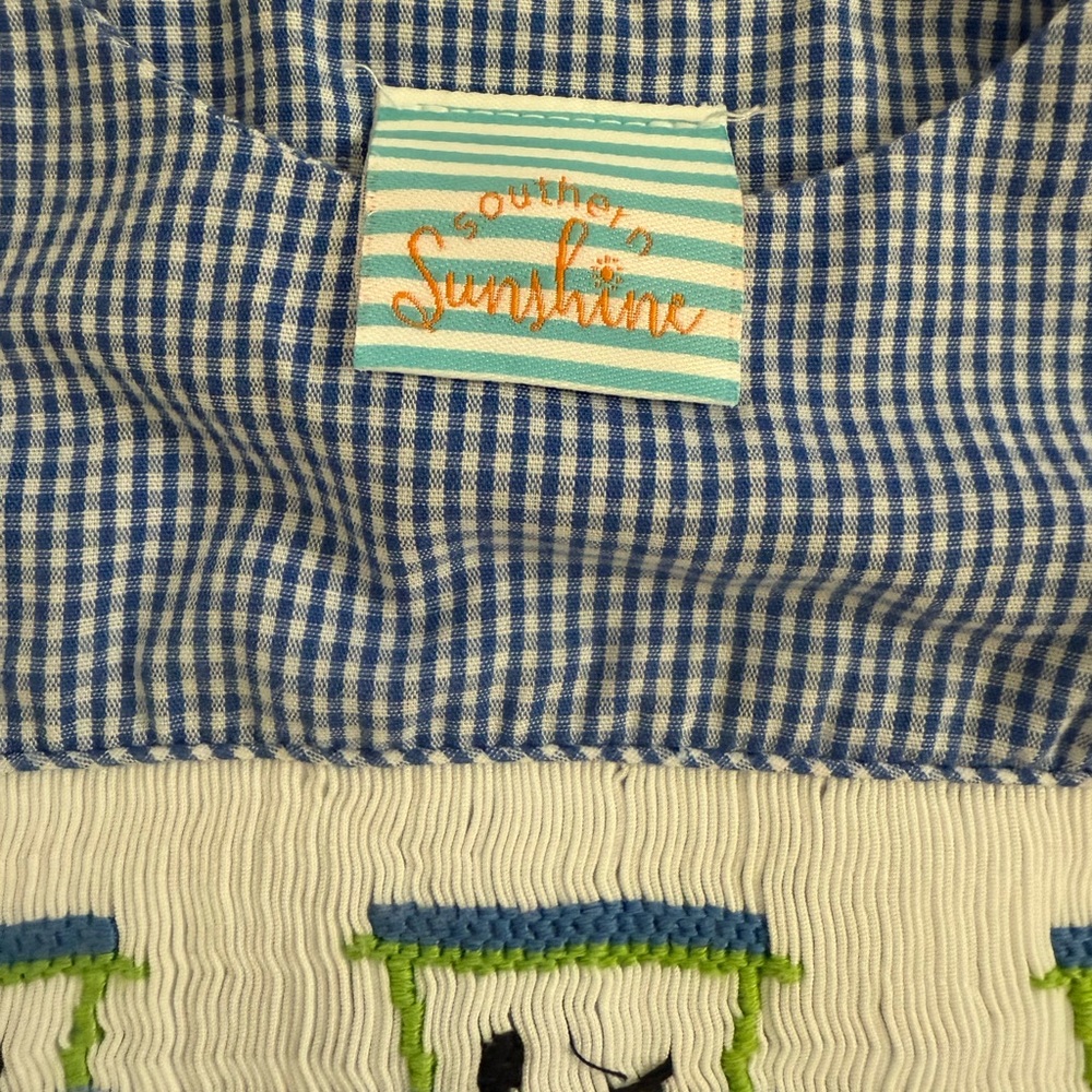 Boys 24 months classic whimsy blue gingham golf cart bubble - Picture 3 of 5